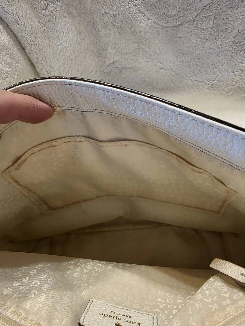 kate spade structured pebbled